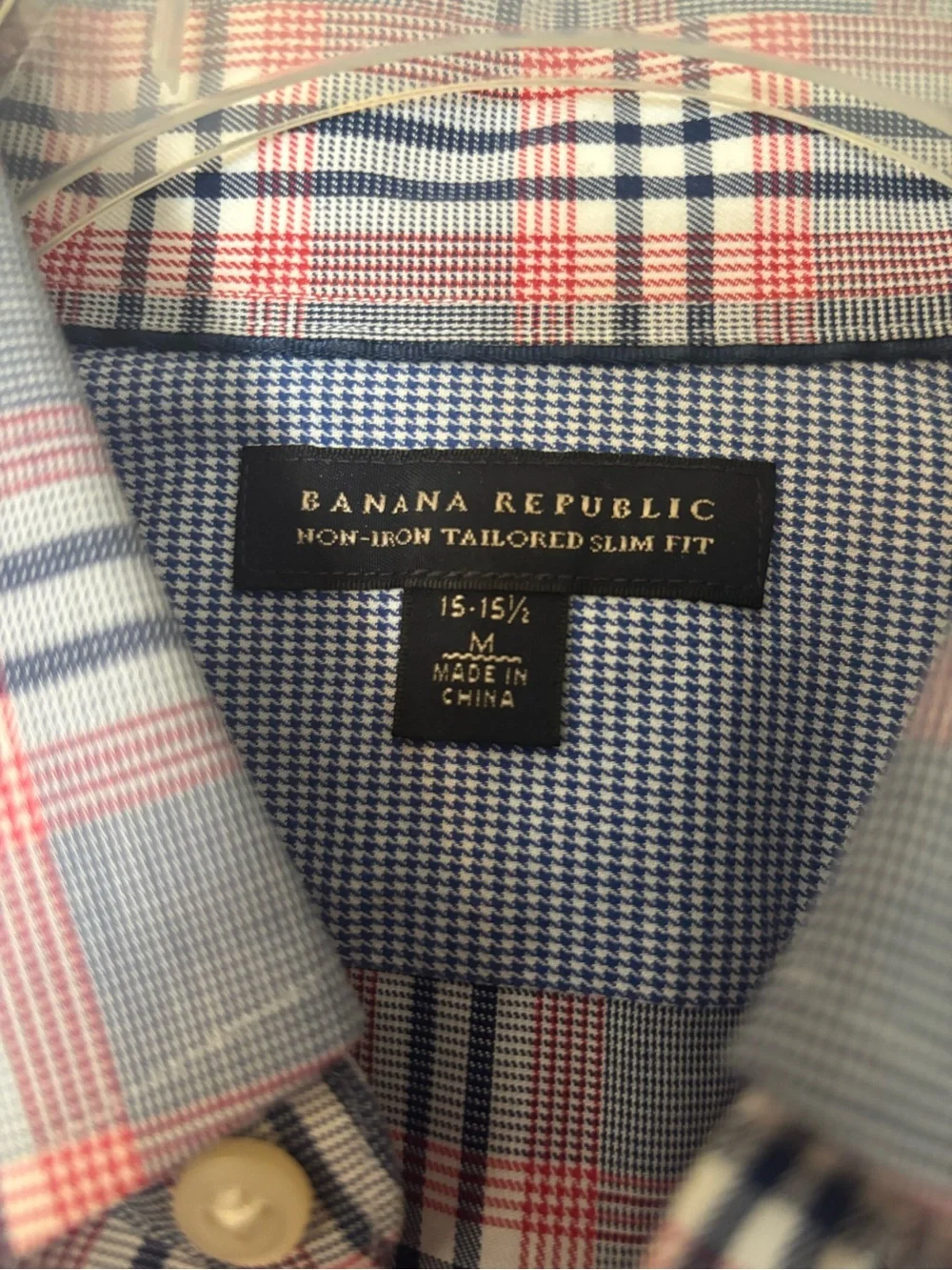 Banana Republic Non Iron Tailored Fit Plaid Button-Down